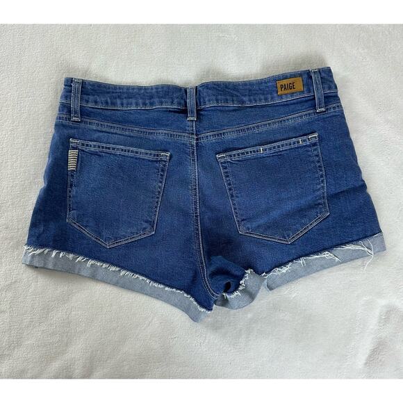 PAIGE Denim Shorts Jimmy Jimmy Short Size 30 - Picture 7 of 8